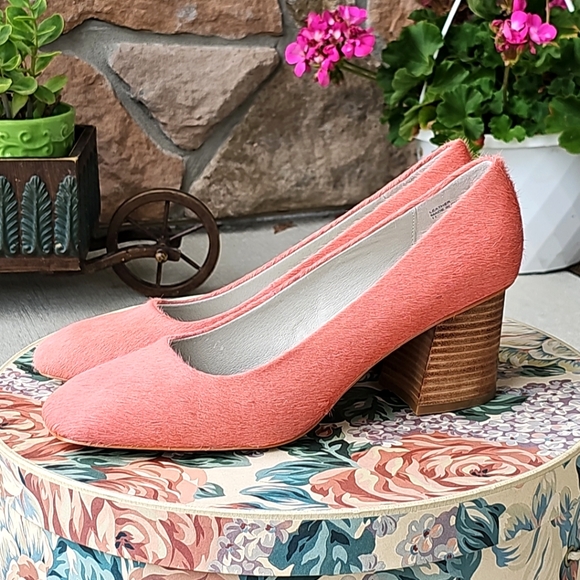 Grey City Shoes - Greycity Calf Hair Genuine Leather Coral Pump Square Comfortable Heels Size 11
